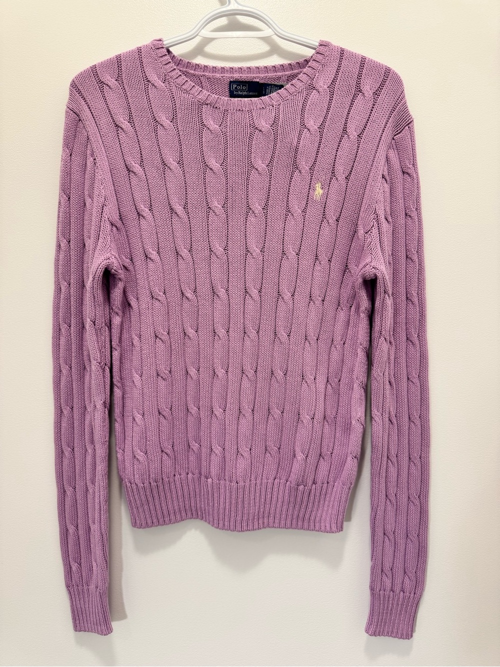 Polo Ralph Lauren Women Cable-Knit Cotton Jumper | Size Large | NWT